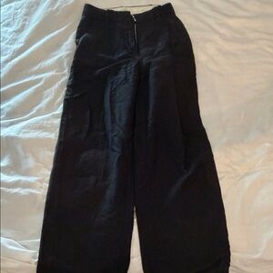 Aritzia Black Wide-Leg Trousers